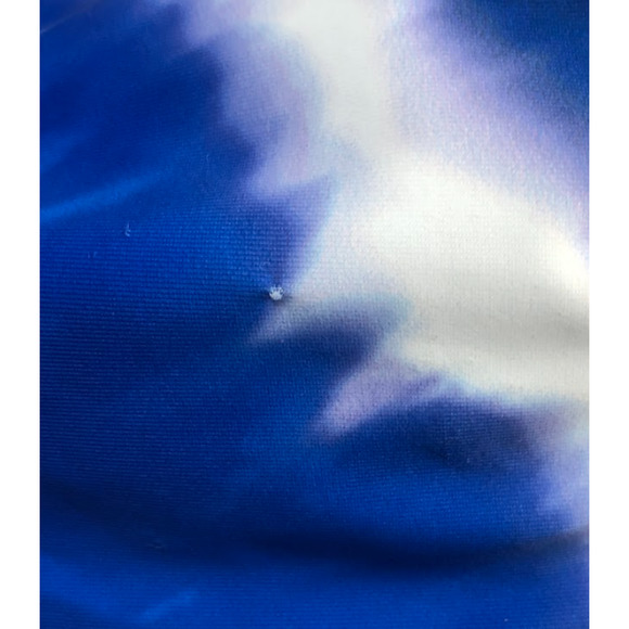 Xhilaration Womens Strapless Tie Dye Longline Bandeau Bikini Top Blue S NWT - Picture 4 of 5